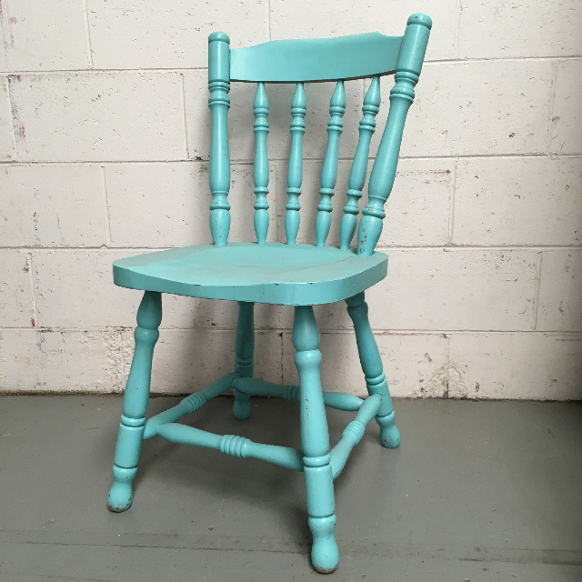 CHAIR, Timber - Painted Aqua